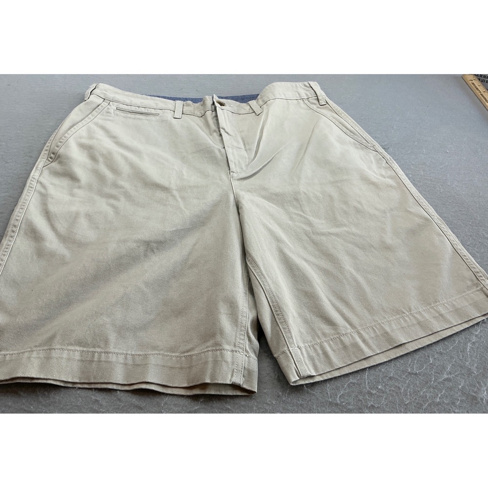 Polo Ralph Lauren Chino Short Tan Cotton Twill Flat Front Mens 38 Classic Preppy